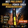 60,000mAh JAPANI Black body BIG TORCH LIGHT WITH POWER BANK(2 বছর গ্যারান্টি)